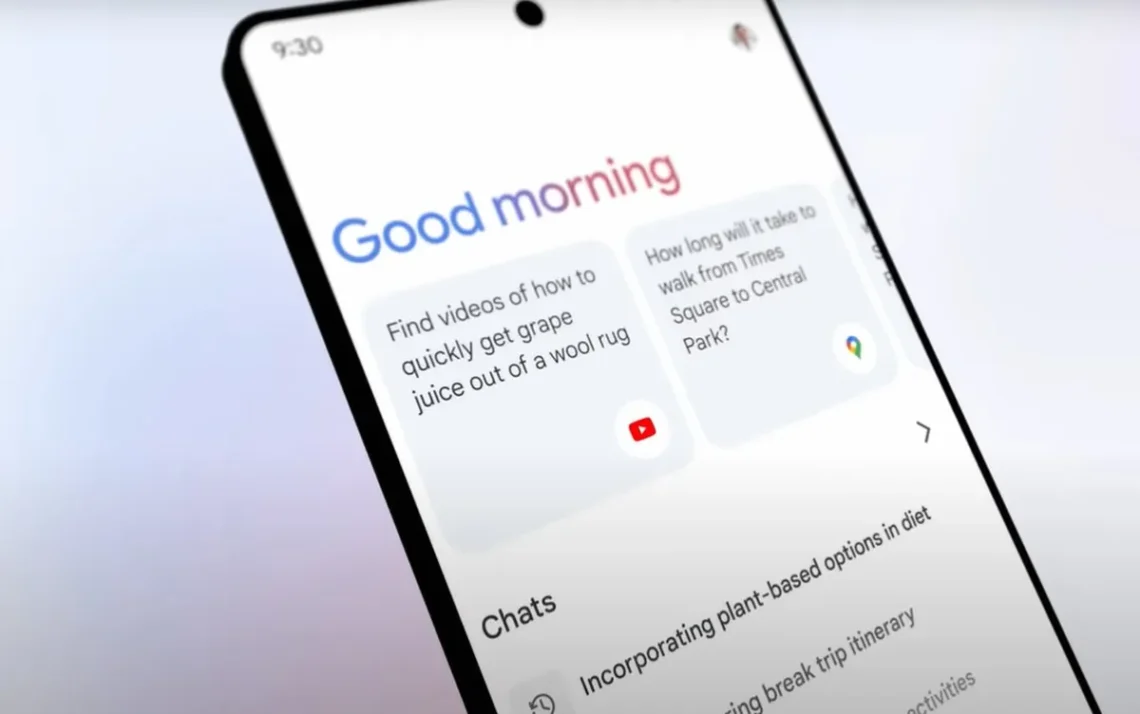 app, inteligência artificial de Google;